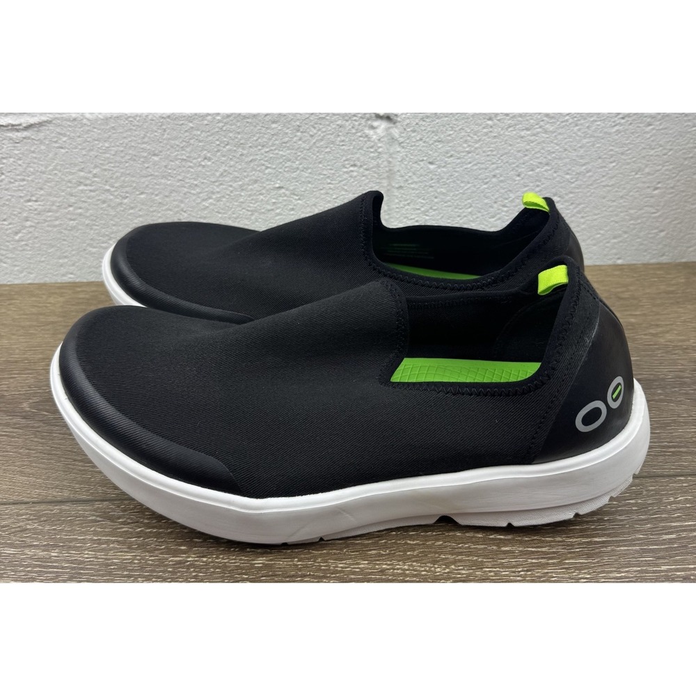 OOfos OOmg Eezee Low Recovery Shoes Womens Sz 12 Black White Sneakers 7012022